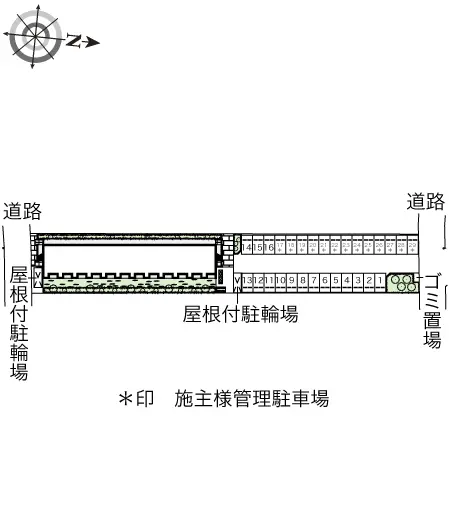 ★手数料０円★八尾市山賀町　月極駐車場（LP）